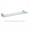 New design bathroom wall fitting accessories glass shelf with metal base 1205